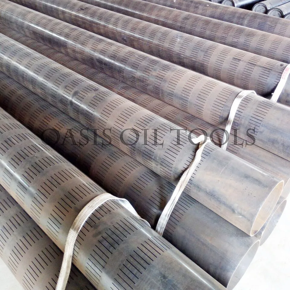 Oil well drilling carbon steel slotted liner perforated casing pipe