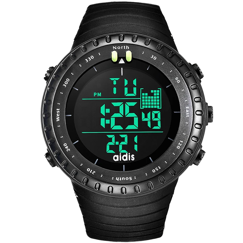 Factory Wholesale Wrist Watches Men Luxury Digital Waterproof Rubber Watch