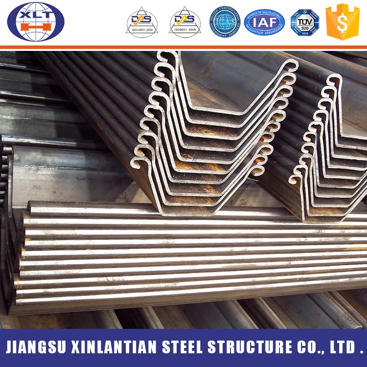Профессиональные холоднокатаной стандарт U типа стали шпунтовых свай для использования в гавани