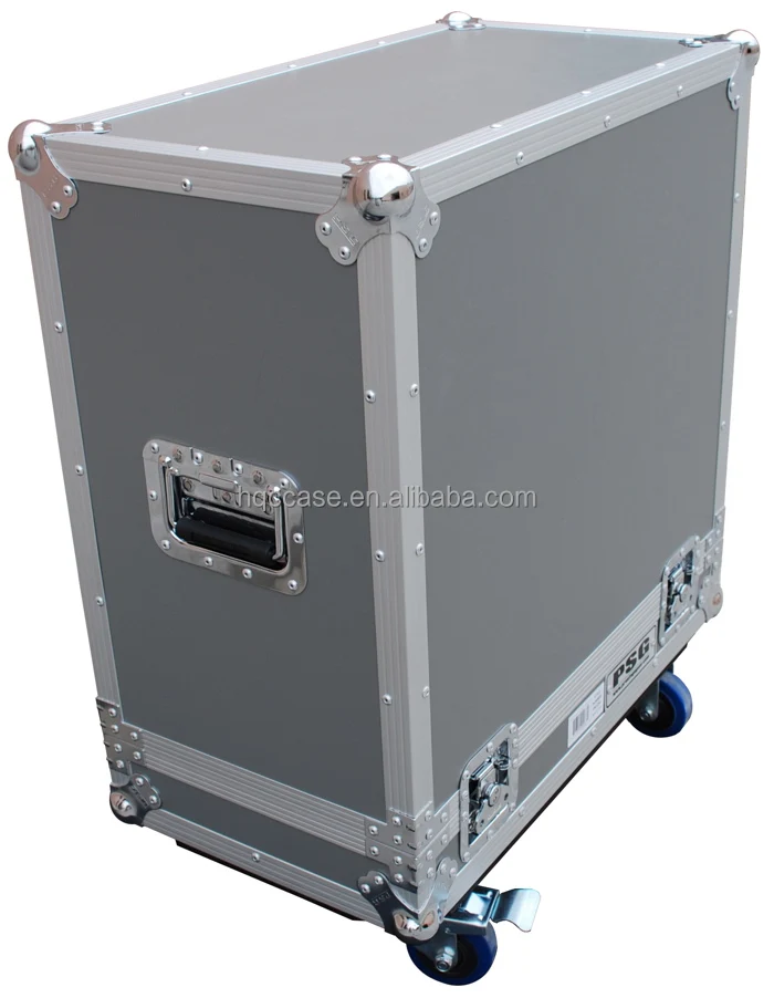 OEM Factory price Lockable gray Hard trolley black amplifier foam inside dj 55 tv aluminium flight case with stand