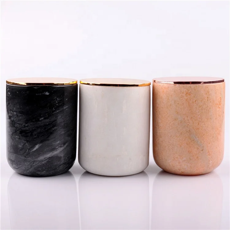 BOYE Wholesale Home Decoration Black Marble Candle Holder Jars