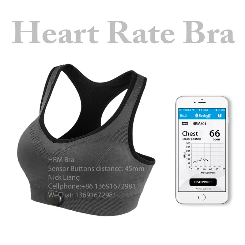 
Standard Heart rate monitor Bra(Sensor not included, button distance: 45mm) 