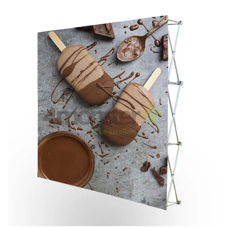 Easy Up And Folding Advertising Trade Show Backdrop Adjustable Pop Up Display Background