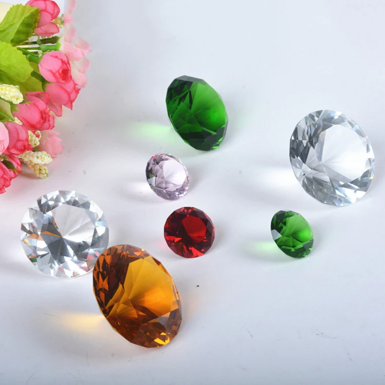 New Design Crystal Glass Red Diamond For Wedding Gift