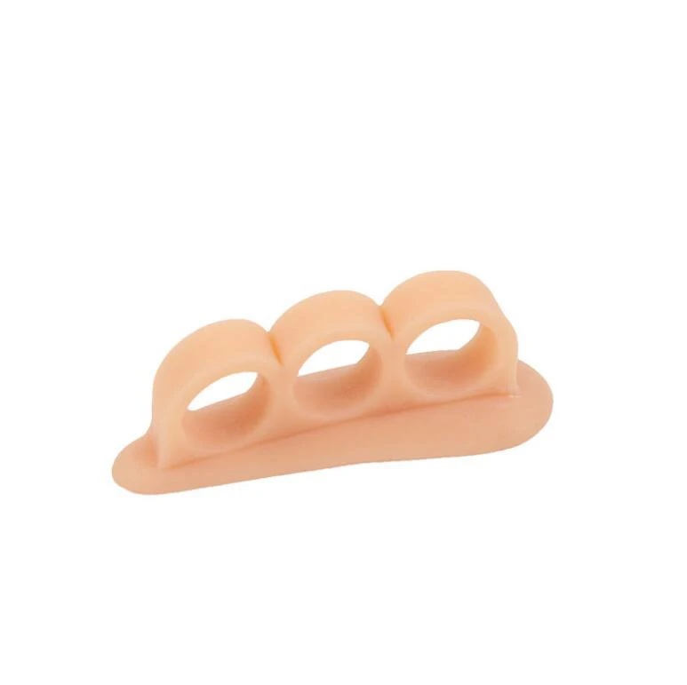 Hot Selling 3 Toe Holes  Silicone Gel Foot Care Hammer Toe Stretcher Separator for Hallux Valgus Correction