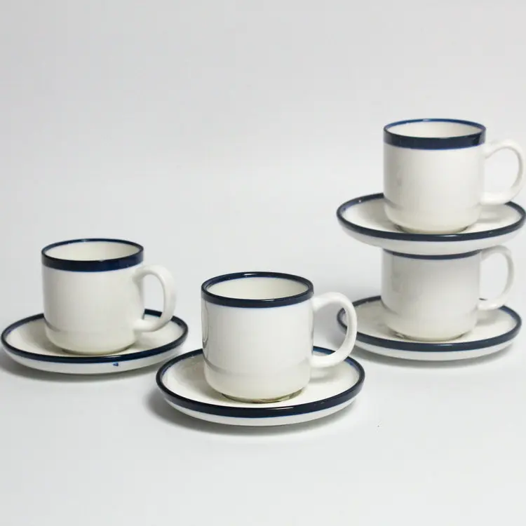 Wholesale elegant design antique round turkish 12pcs tea ceramic cups and saucer