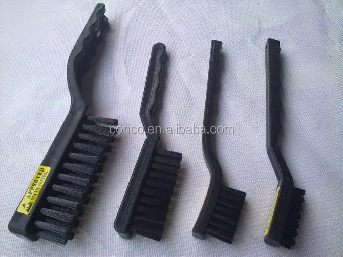 Antistatic  ESD crank Brush PCB Cleaning Black Plastic anti static brush esd