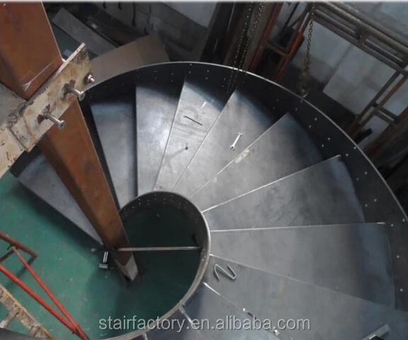 
European Fashion Curve Shape stair, steel spiral staircase,Fire fighting stairsTS-254 