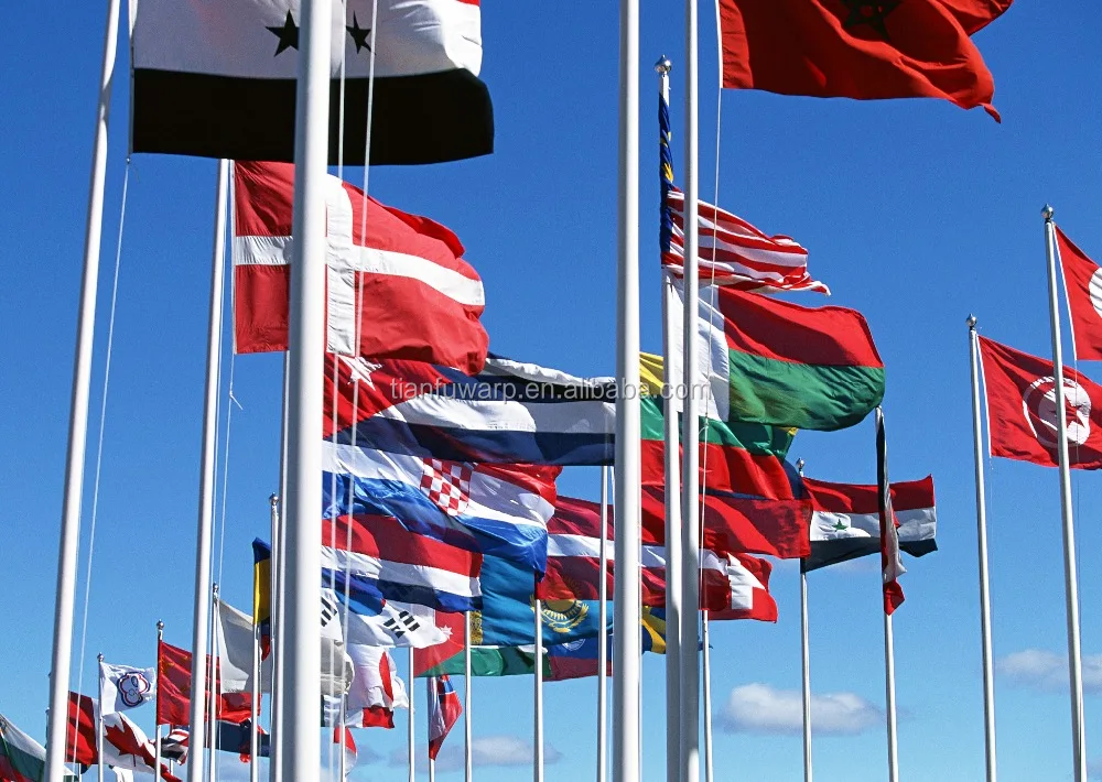 100m a roll fabric, flag fabric cheap price with good double penetration