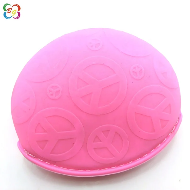 Custom Cheap Promotional Products Silicone Oval  Coin Purse  for Kids