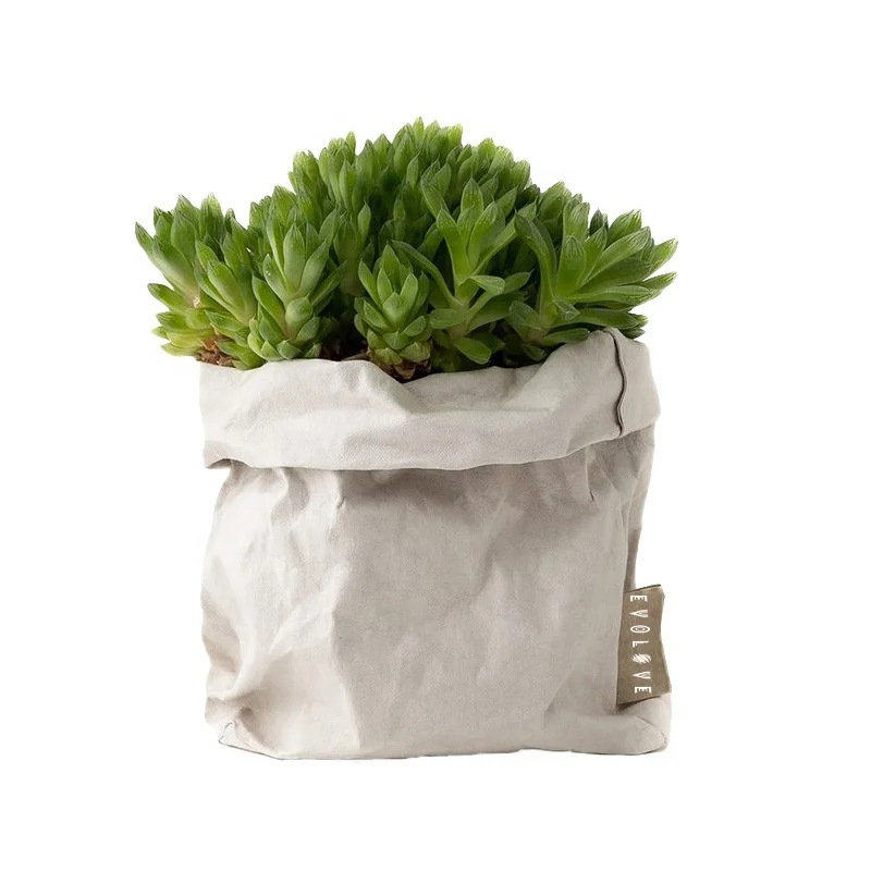 Durable indoor flower grow washable kraft paper pot covers