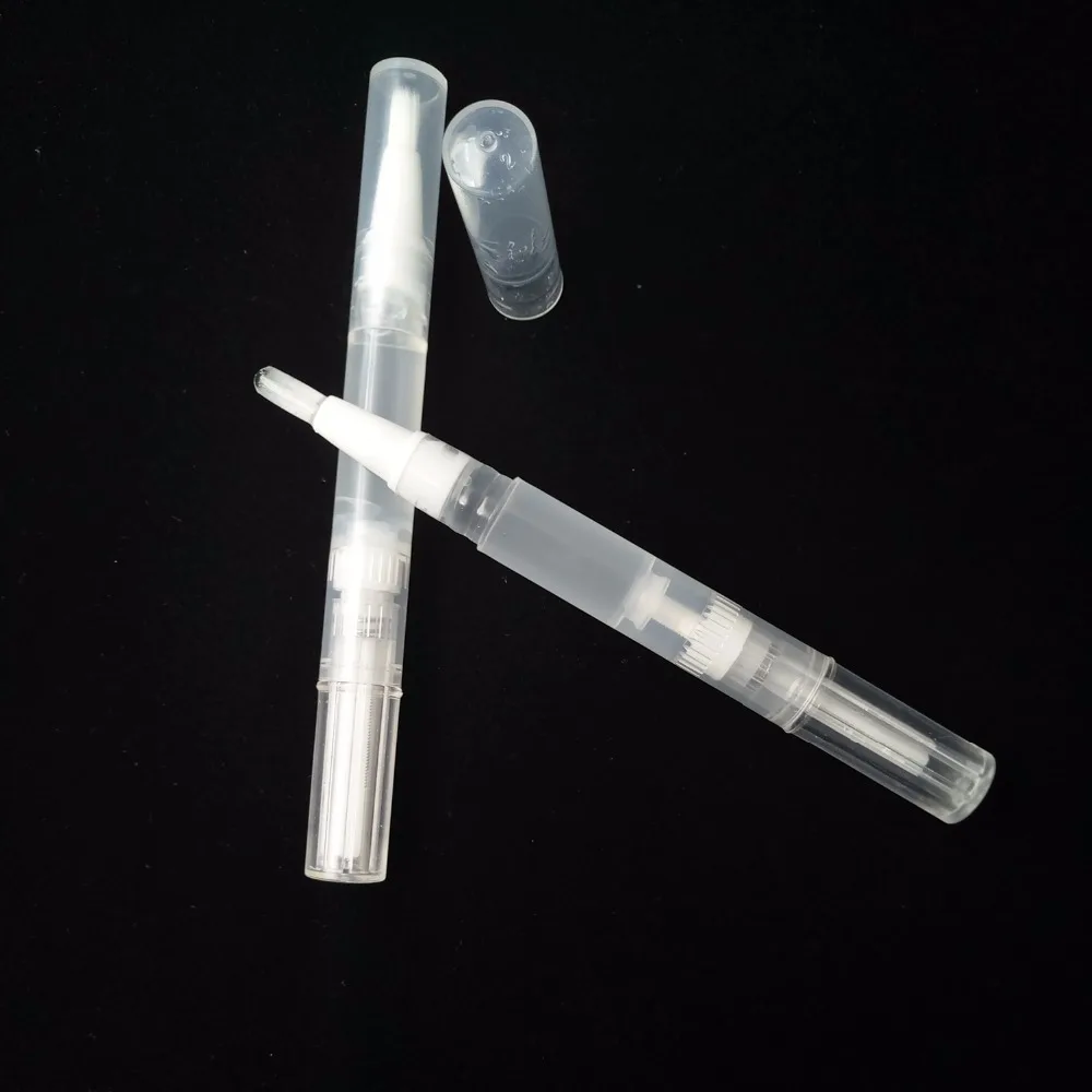 Clear 3ml empty nail polish pen , lip gloss container ,  twist  oil uv gel tube
