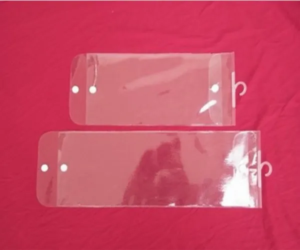 Small socks pvc soft plastic hanger hook snap bag