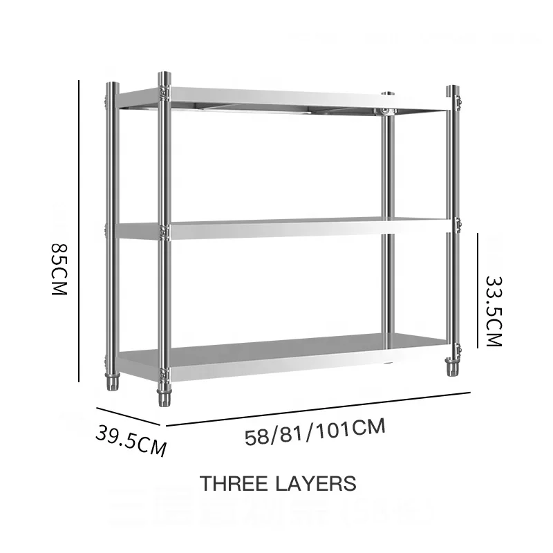 
Multi-Functional Home Organization Kitchen Storage Rack Stainless Steel Kitchen Shelf 