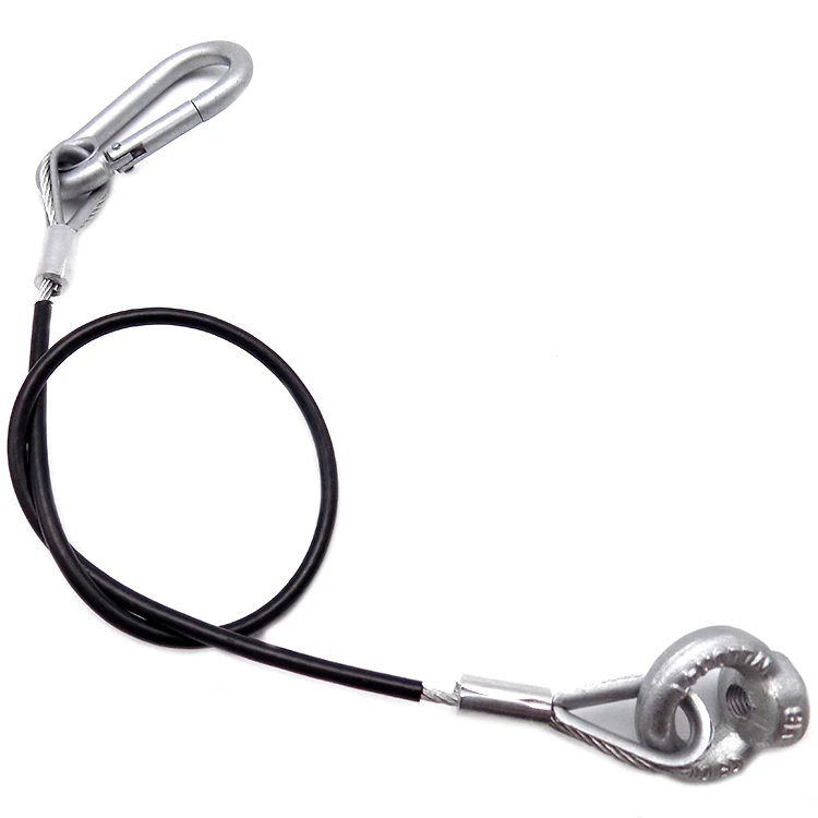 pvc coated steel wire rope 12mm 6x36 steel wire rope sling with thimble eye