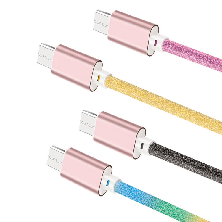 Pinyi Color Rainbow Leather  Micro USB Cable
