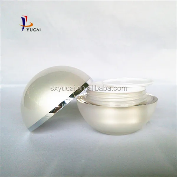 косметической упаковки мяч банки, оптовая продажа высококачественного акрила 15 мл ясно, косметические пластиковые баночки