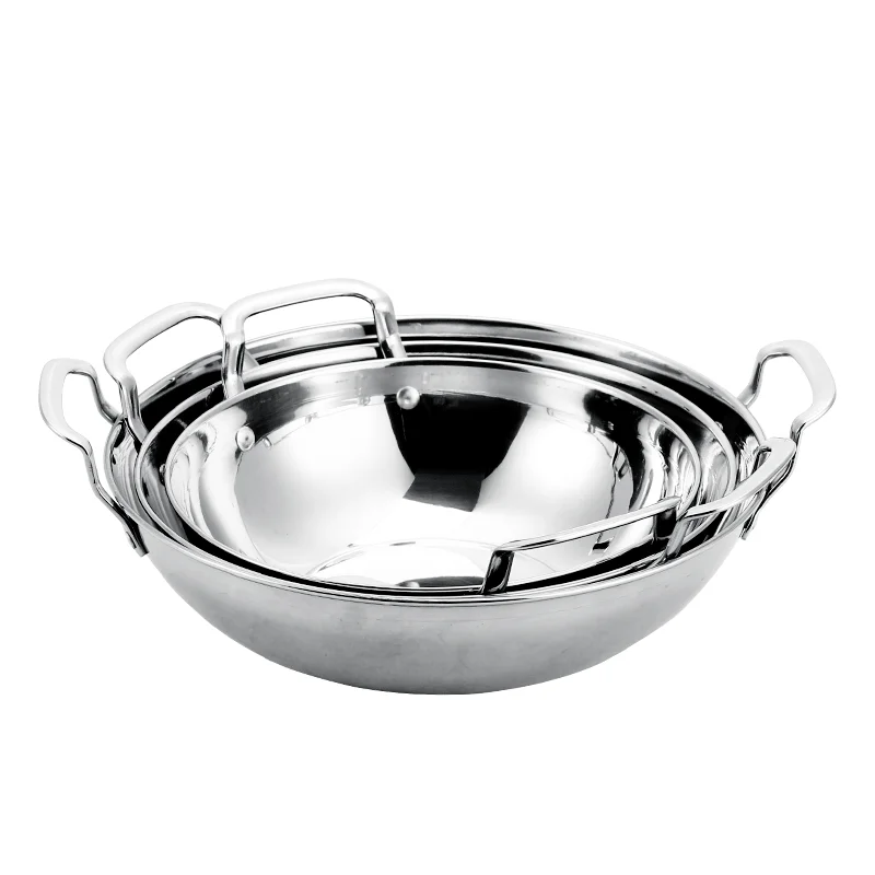 
Hihg Quality Stainless Steel Wok Stainless Steel Pan 