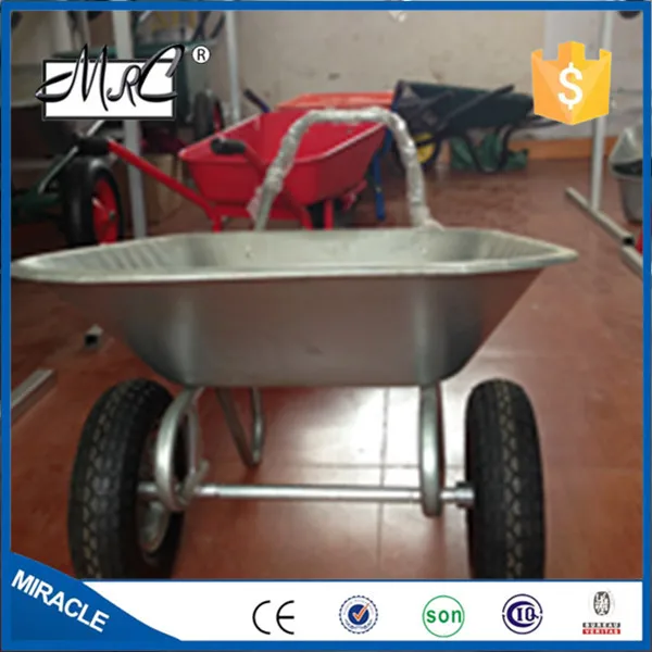 Сверхпрочная Строительная садовая тачка WB6211 с двумя колесами