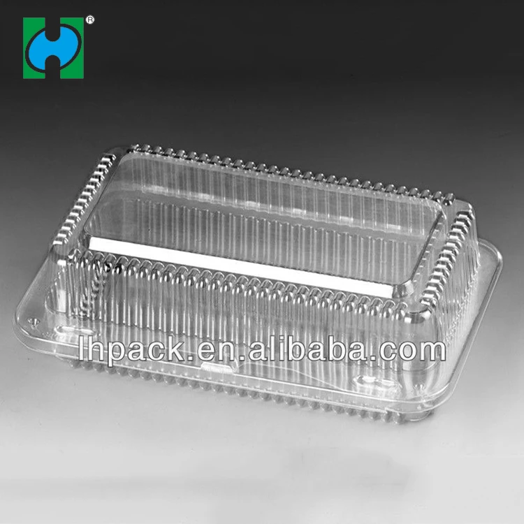KPS Transparent Plastic Packing Box Plastic Rectangular Clear Cake Container