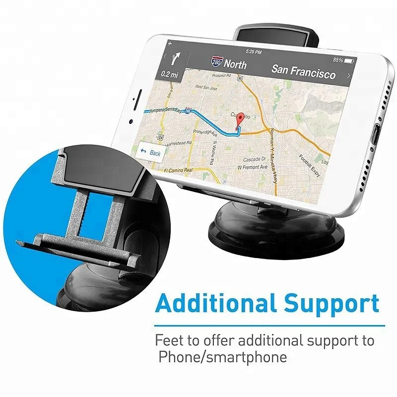 Starsky Universal Dashboard/Windshield Magnetic Car Mount Phone Holder Strong Magnet & Support Feet for Phone