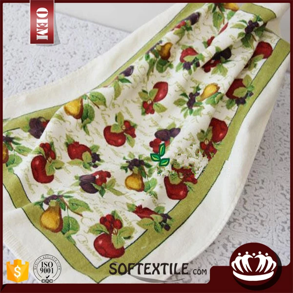 100%cotton 32s/2 velour printed customized kitchen tea towels