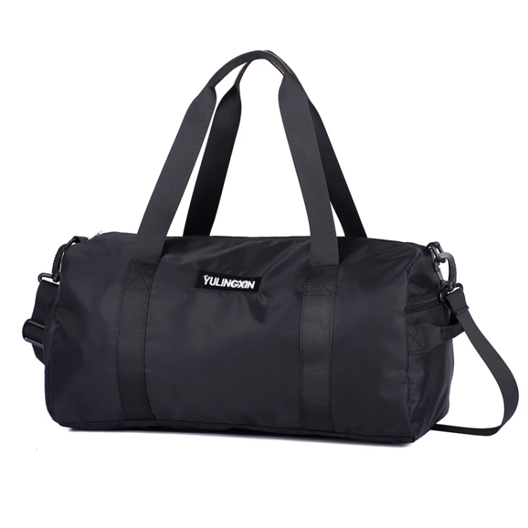 High quality customized private label luxury cylinder shaped zip lock clothes travelling yoga duffle gym bag with lock