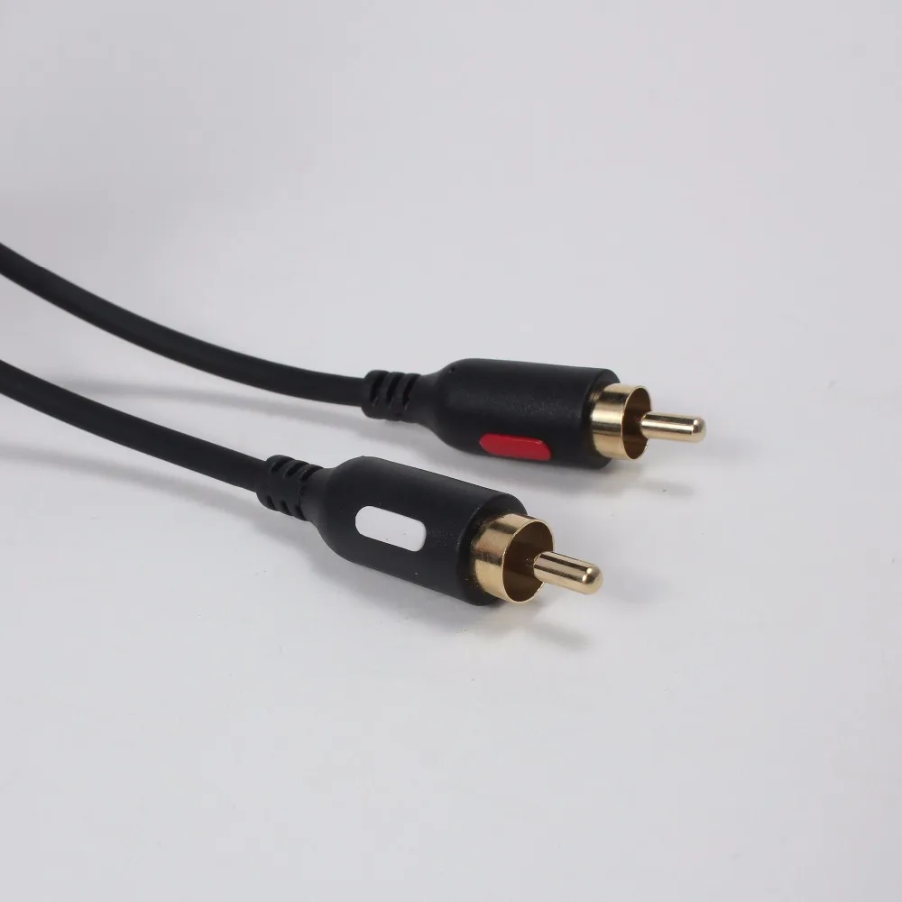 
budi 3.5mm rca cable RCA jack plug to 2 RCA male stereo aux cable audio speaker adapter cable from budi factory 