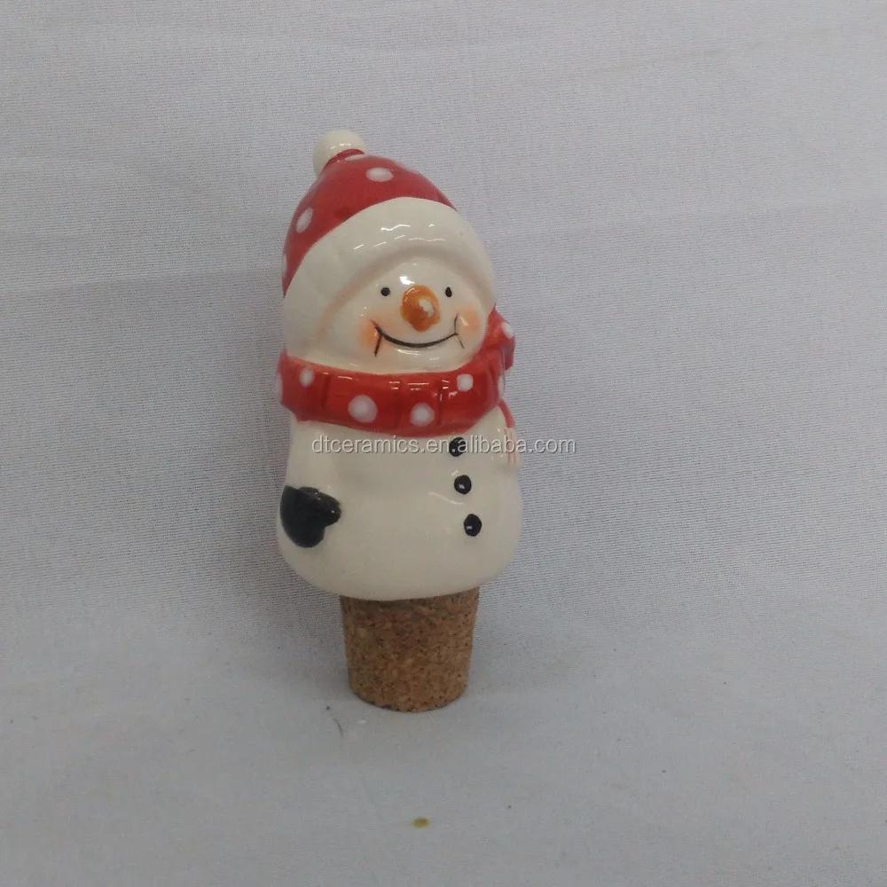 custom ceramic figure bottle topper ceramic animal shaped bottle cap