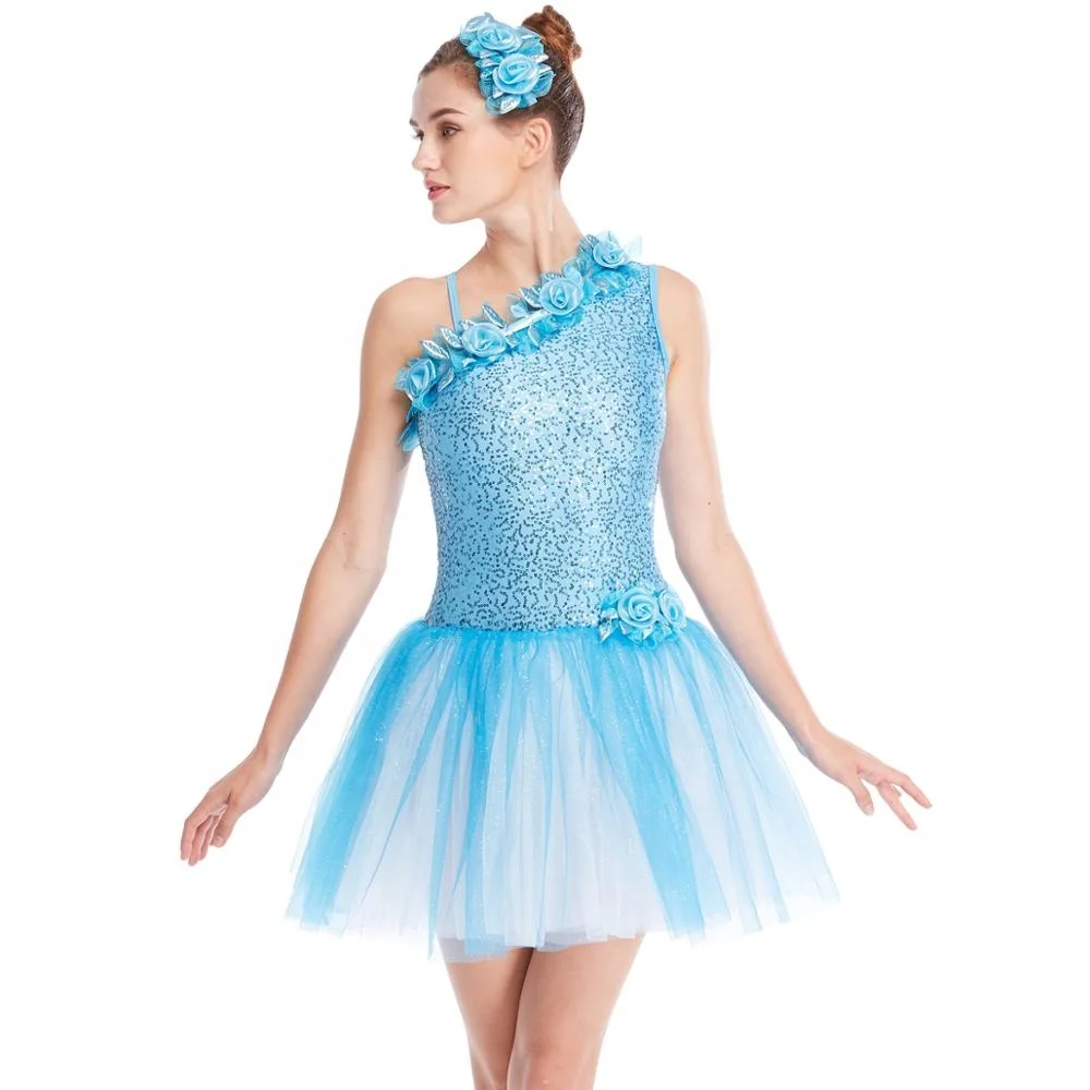 MiDee Elsa Blue Tutu Dress Ballet Dance Performance Costume Adults And Children Dance Costumes