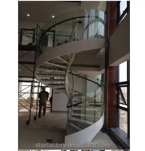 Fashion Curve Shape stair, steel-wood spiral staircase,TS-77