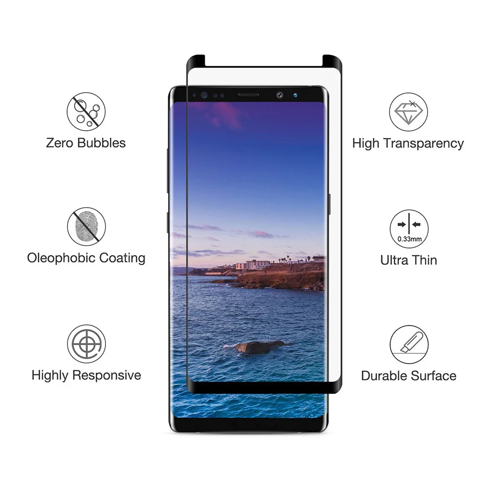 New Arrival cheap price 3D Anti peeping Privacy Tempered Glass Screen Protector for s8