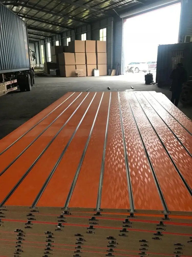 
High quality melamine MDF slotted wall panel 