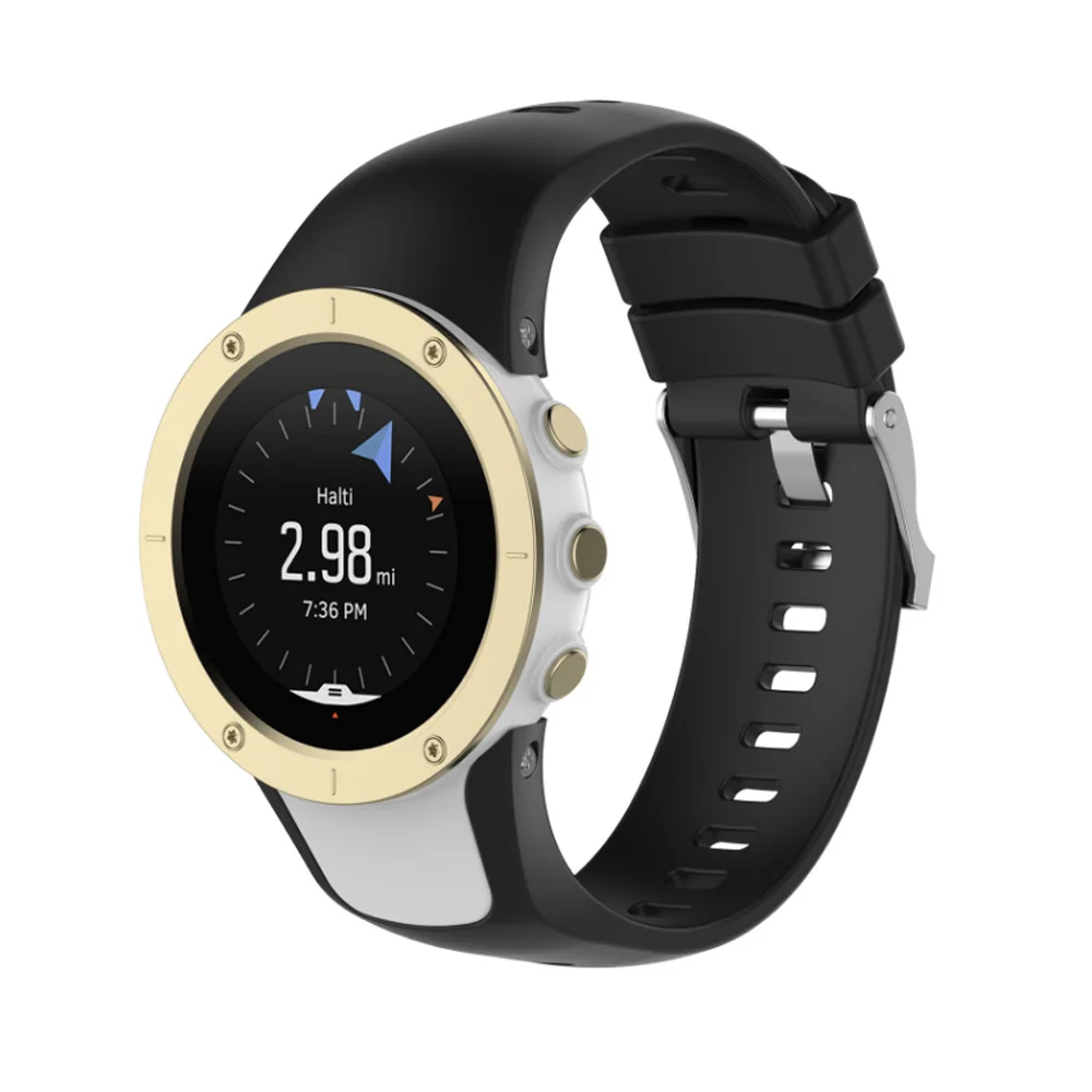 Ремешок для Suunto Spartan Trainer HR сменный мягкий силиконовый браслет с металлической пряжкой