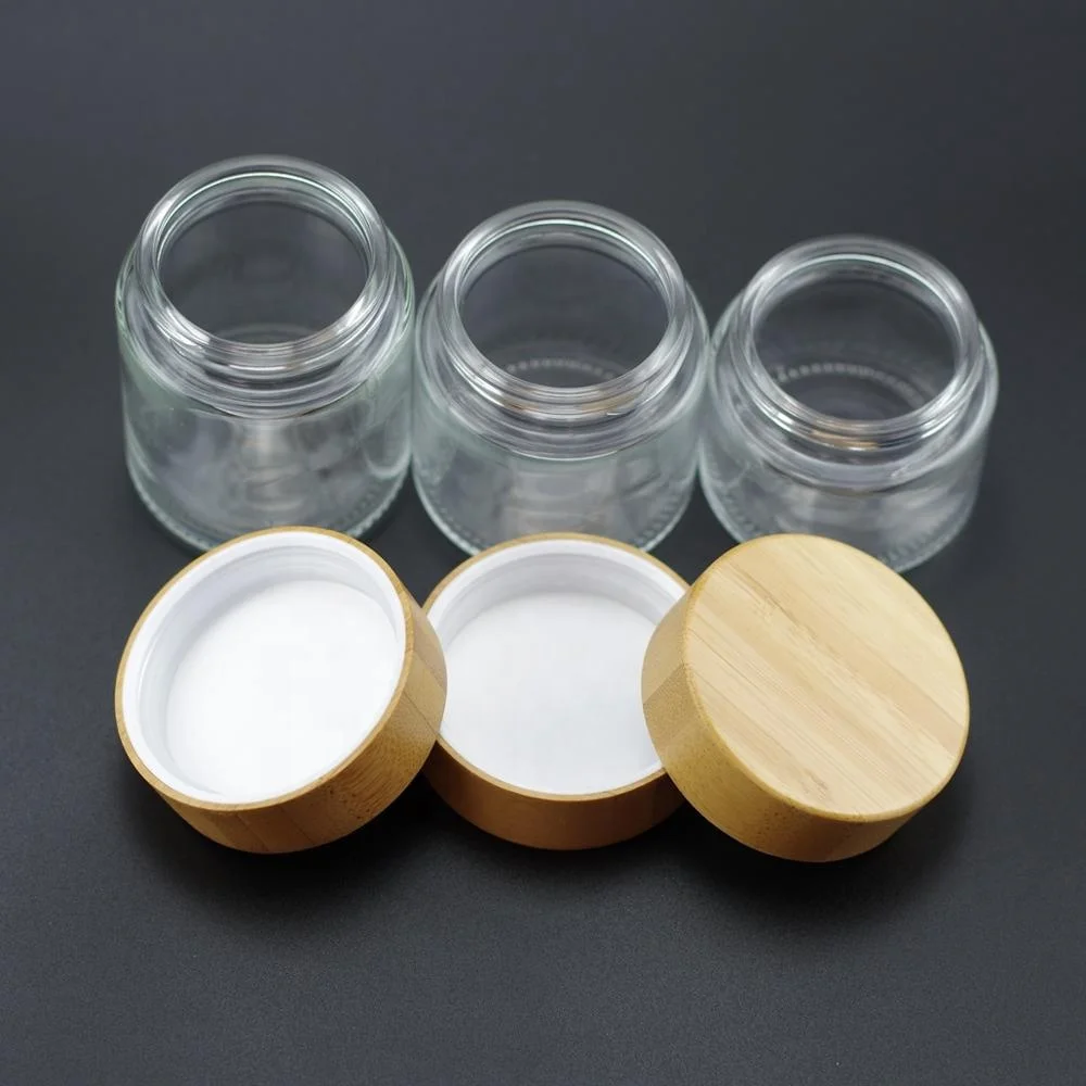 New arrival REAL BAMBOO lid childproof child resistant glass jar