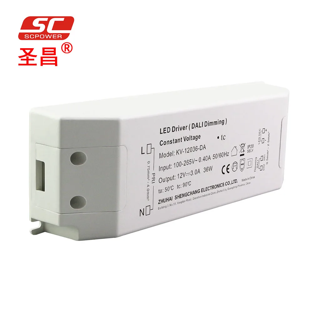 36 watt constant voltage Triac dali dimmable power supply ideal for led strips
