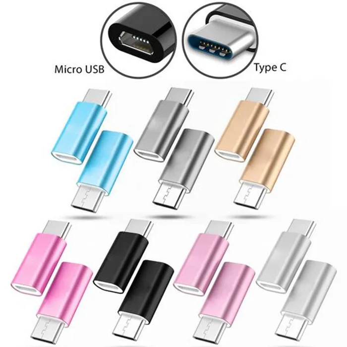 
Aluminum alloy Type-C 5Pin Converter Cahrging Data OTG USB-C Gender Micro USB to Type C Adapter 