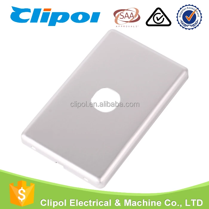 Cover switch one gang aluminum silver matte waterproof cover switch