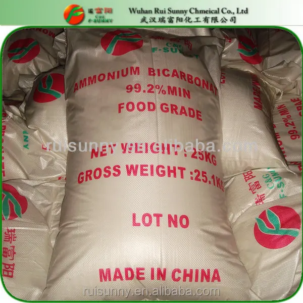 Food Grade Ammonium Bicarbonate 99.3% ABC powder manufacturer factory