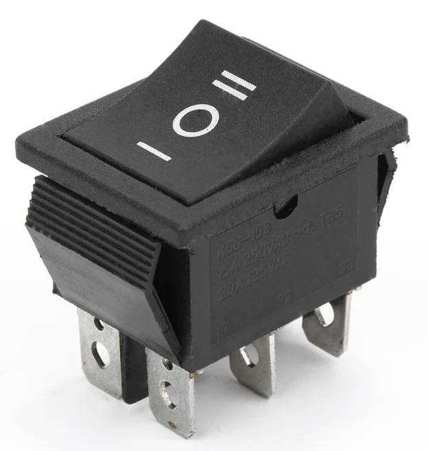 Оптовая продажа 2018 популярный электронный продукт 6pin 3 способа 250VAC кулисный переключатель с черным покрытием переключатель лодки вкл.