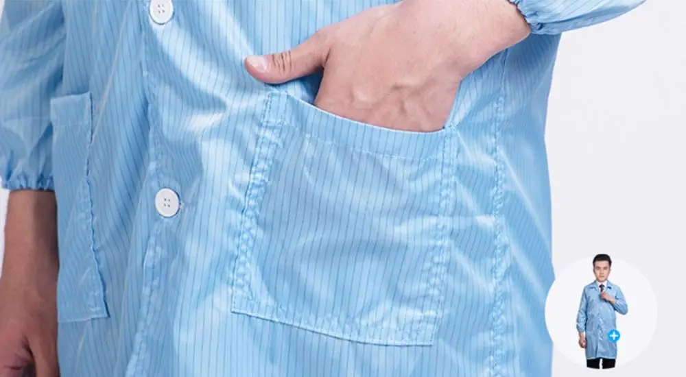 2019 Long Style Cleanroom Labcoat AntiStatic Protective Smock