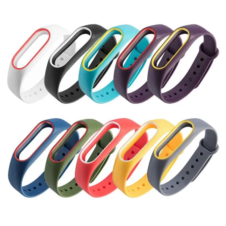 Double Color Replacement Watch Strap For Xiaomi Mi Band 2 Strap Bracelet Fitness Wrist Watch Band For Miband 2