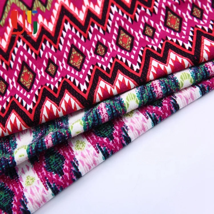 
Colorful rayon spandex single jersey liberty digital Mexican print fabric guangzhou 