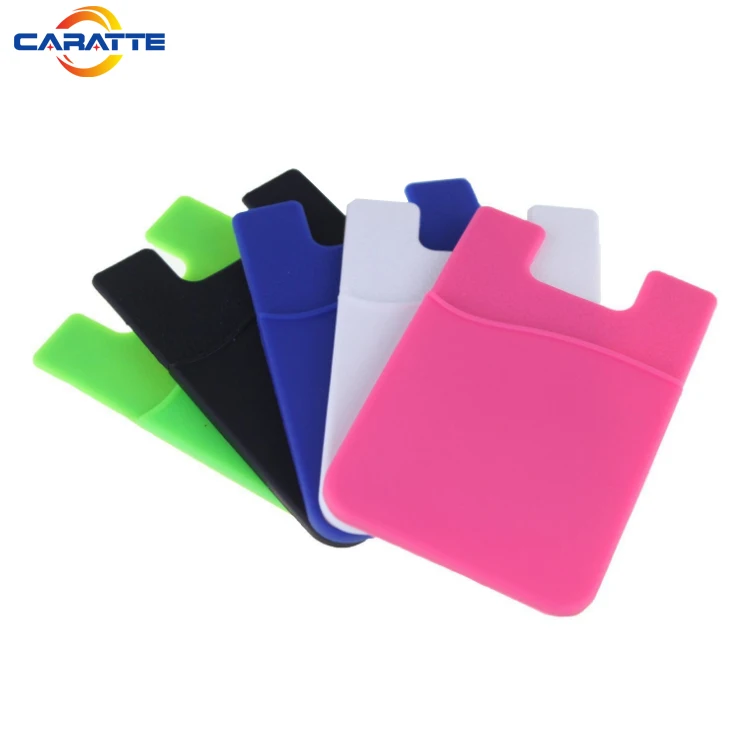 Guangdong customized print silicone smart card wallet 3m sticky for the USA