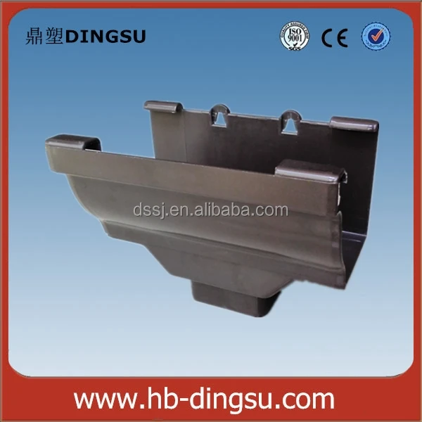 PVC roof gutter channel drop outlet for metal tile roof house drainage