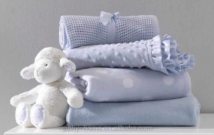 Cotton  Cellular Baby Blanket  Pram Cot Bed  Basket Crib Blanketfor NEW born  baby