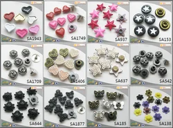 Цветные декоративные заклепки на заказ для одежды со звездами