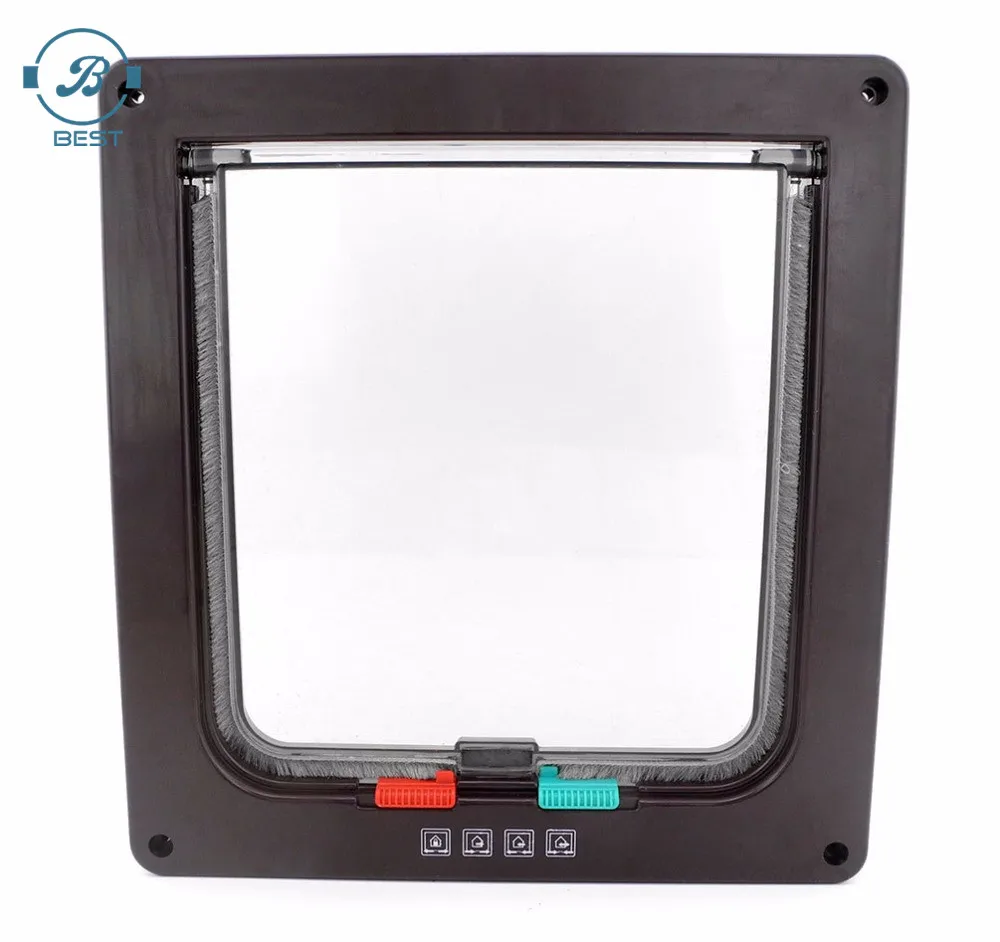 2020 ABS pet flap interior cat walk door for screen curtain round large dog cat flap door microchip