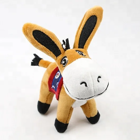 OEM Custom Cute Plush Toy Grey Donkey Keychain For Bag 2018 New Design Wholesale Cheap Stuffed Animal Soft Toy Mini Plush Donkey