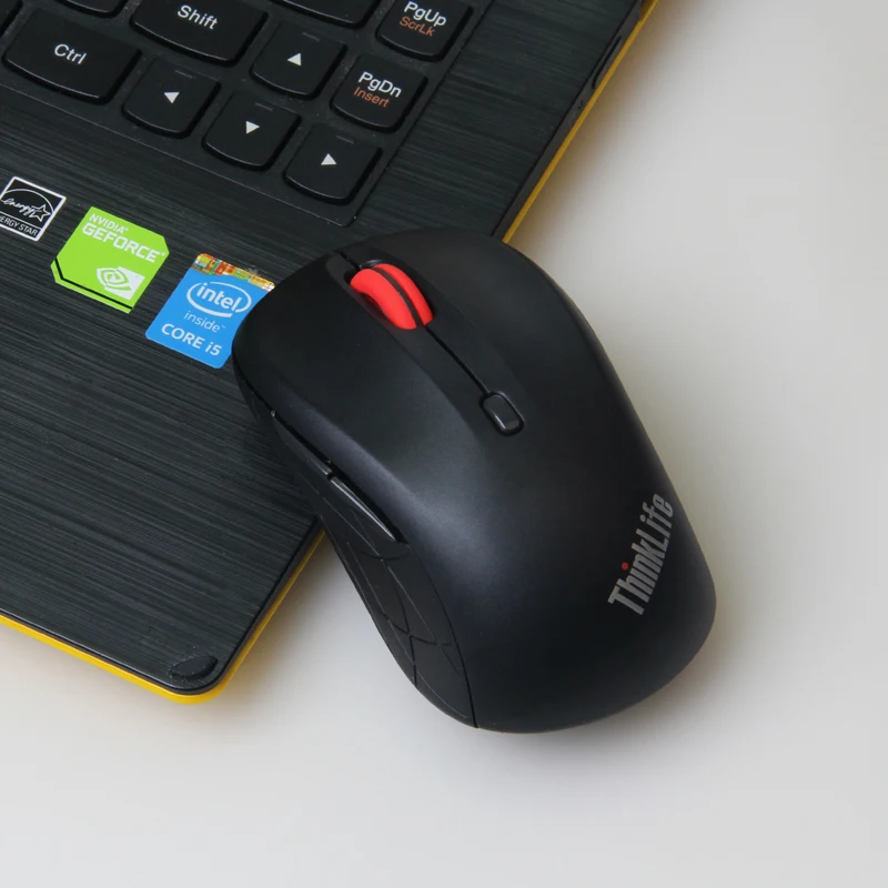 LENOVO Thinklife WLM200 Wireless Mouse USB Connection 2.4GHz Wireless Mice Notebook Desktop Computer 1500dpi Mute Mini Mo